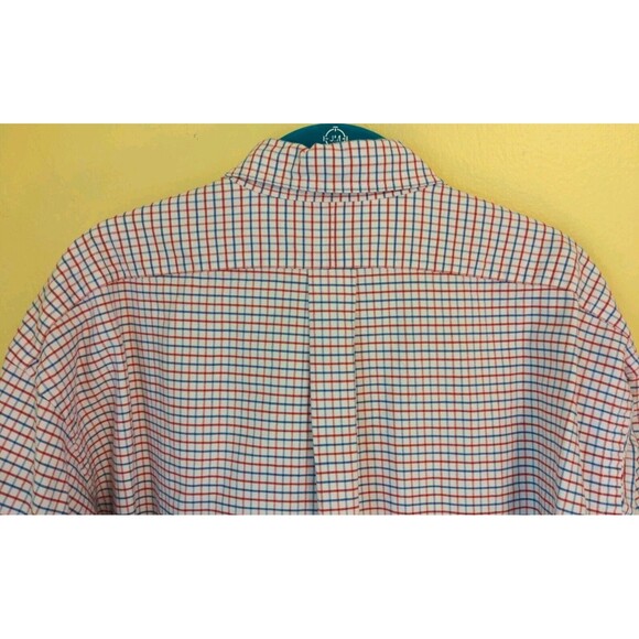Polo Ralph Lauren Blake Men's XL Button Down Blue Red White Plaid Brown Pony - Picture 8 of 8